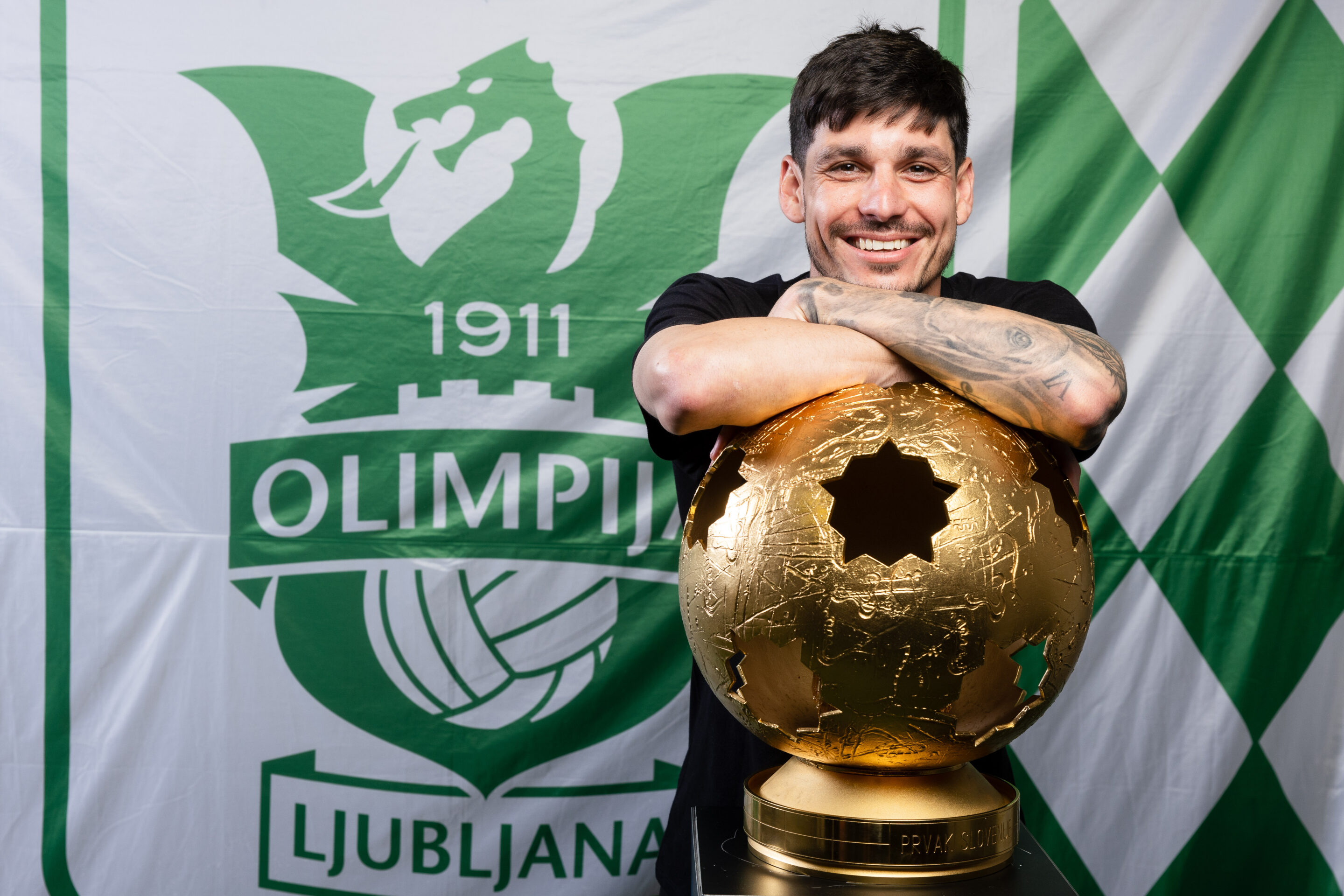 Prva liga Telemach 2024/25, NK Olimpija Ljubljana celebrating as Slovenian First League Champions 2025